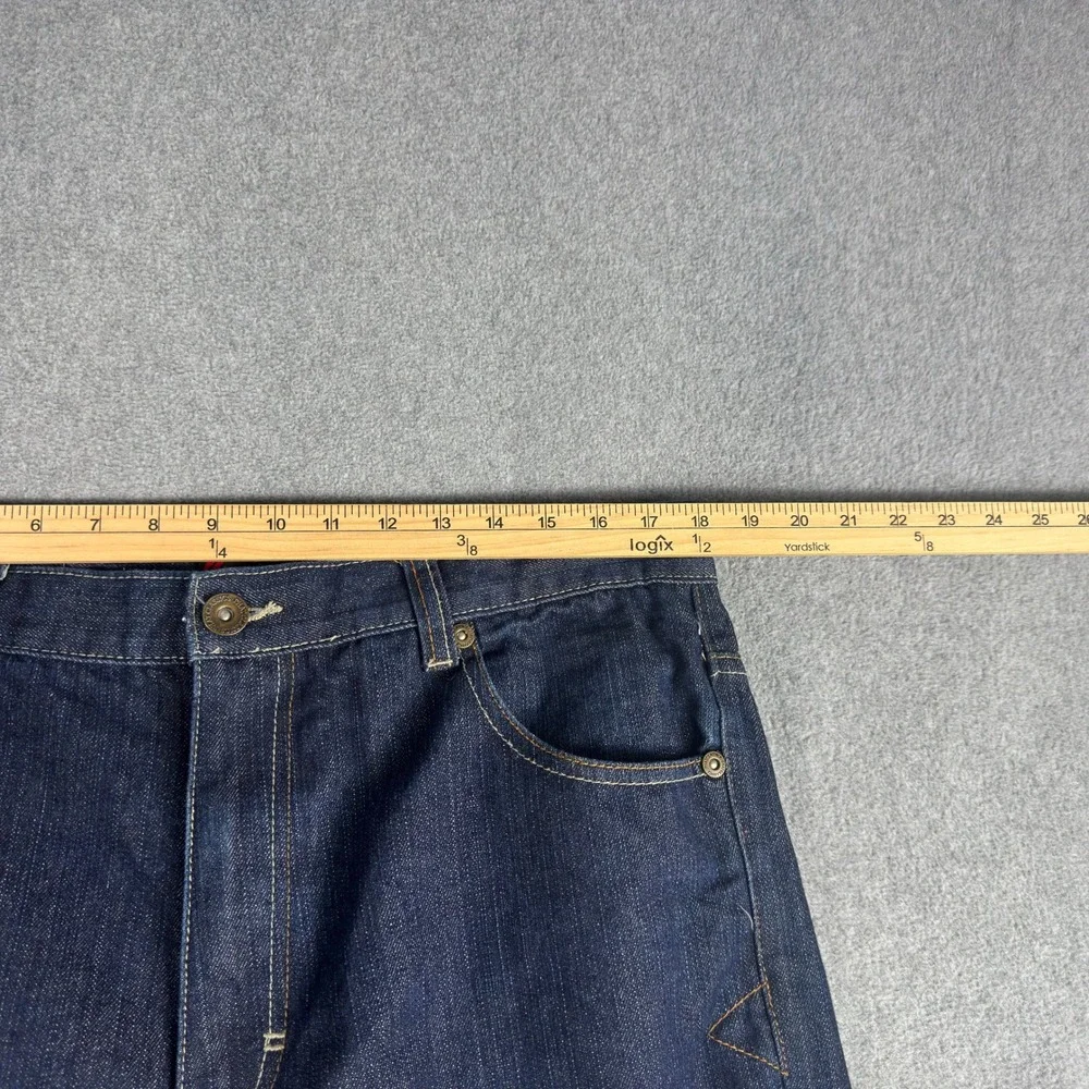 Vintage Y2K Phat Farm Embroidered Baggy Skater Leg Jeans Flap 36x32